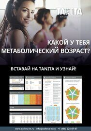 Плакат Tanita "Метаболический возраст"